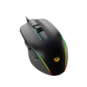 Maus Gaming Meetion GM23 2023 / Butona 5+1 / 12800CPI / Max.7000 fps / RGB / USB / e Zezë dhe Gri