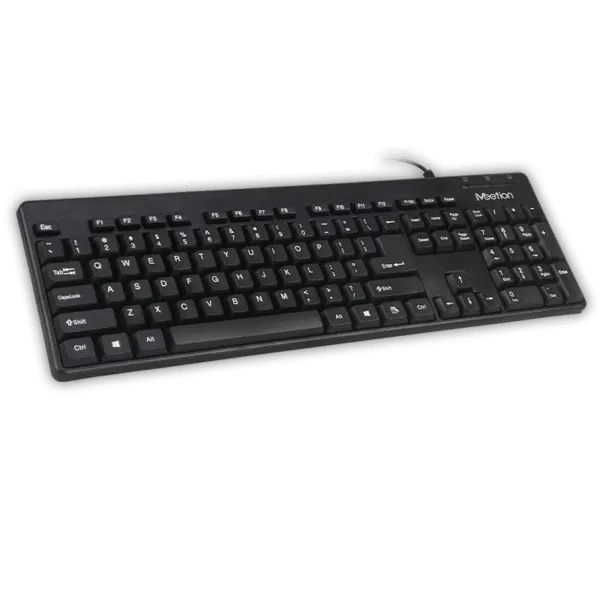 Tastierë me kabllo Meetion AK100 Corded Ergonomic / USB / US / e zezë - 1