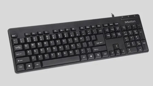 Tastierë me kabllo Meetion AK100 Corded Ergonomic / USB / US / e zezë - 2