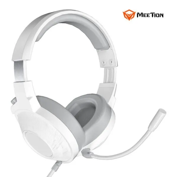 Kufje Gaming Meetion HP012 Virtual 7.1 Surround / RGB / USB / e bardhë - 2