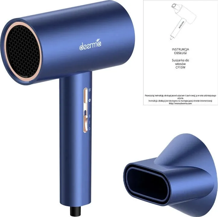 Tharëse flokësh Deerma CF15W, 2000W, Blu - 7