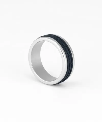 Pig & Hen NAVARCH 8 WRAP RING - NAVY - SILVER - 63 - 1