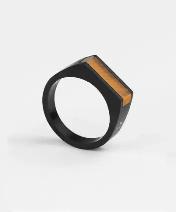 Pig & Hen SIGNET RING 7 MM - TIGER EYE