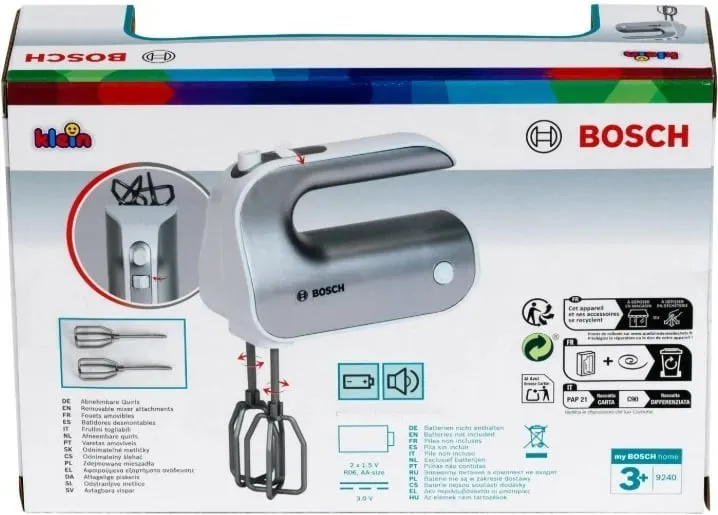 Lodër mikser dore për fëmijë Klein Bosch, plastikë, me bateri, i bardhë - 3