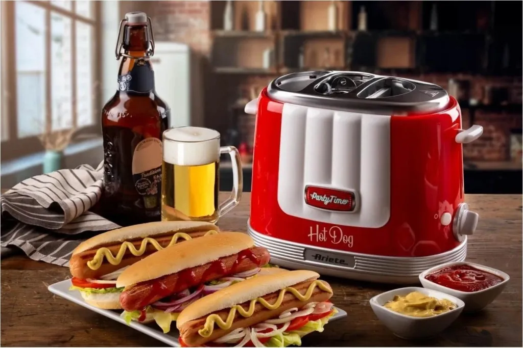 Aparat për hot dog Ariete 206, 650W, 2 copa, i kuq - 3