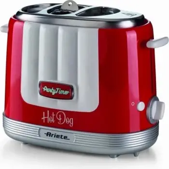 Aparat për hot dog Ariete 206, 650W, 2 copa, i kuq
