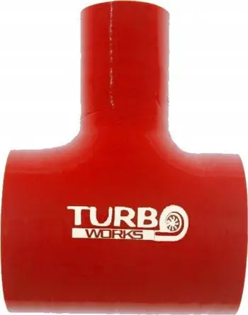 Bashkues silikoni TurboWorks T-Piece, 38-25mm, rezistent presioni, i kuq