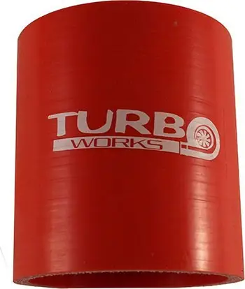 Lidhës silikoni TurboWorks, 30mm, 80mm, i kuq