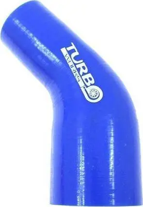 Lidhës silikoni TurboWorks Reduction 45°, 57 63mm, blu