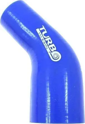 Reduktues silikoni TurboWorks 45°, 63 70mm, blu