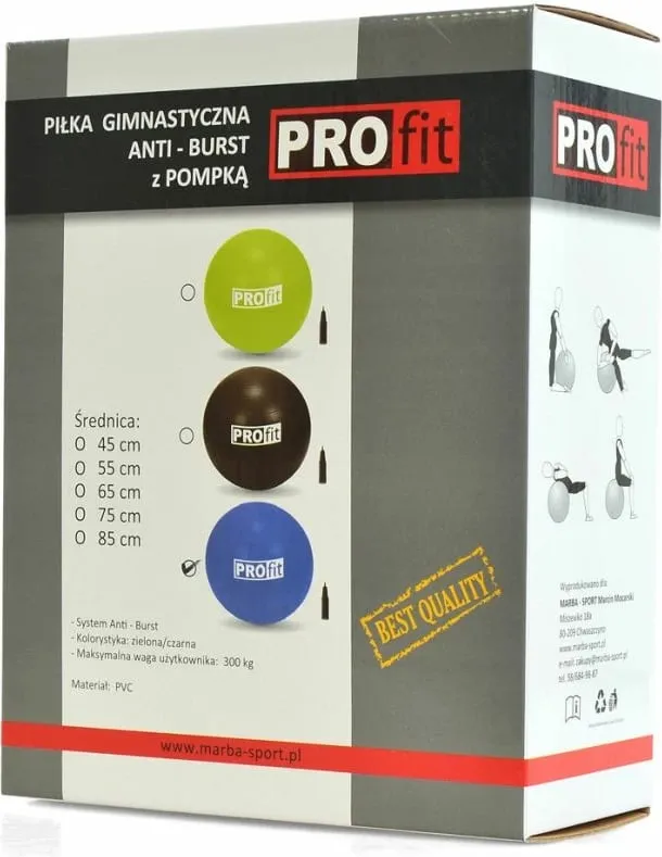 Top Fitnesi PROfit 65cm Blu për Stërvitje - 2