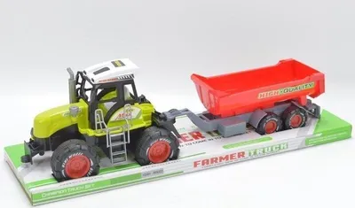 Lodër traktor Trifox Tractor, me rimorkio, shumëngjyrësh - 1