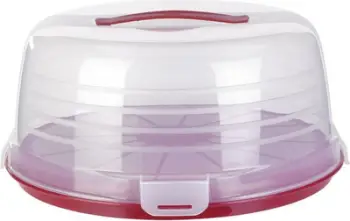 Enë për torte CURVER, 34.7 cm, e kuqe