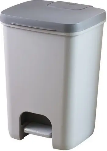Kosh i mbeturinave me pedale Curver, 20 L, i hirtë
