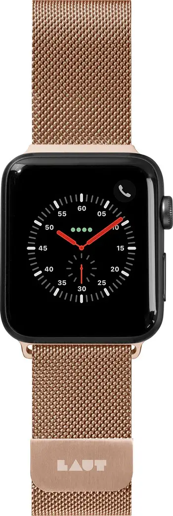 Rrip ore Laut Steel Loop për Apple Watch, 38 mm, i artë