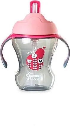 Biberon Tommee Tippee Straw Girl, 230ml, rozë - 1