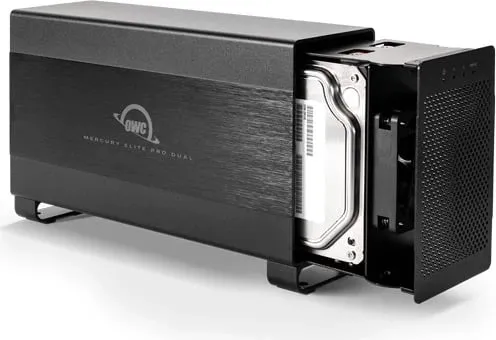 Kasë e jashtme OWC Mercury Elite Pro Dual, Thunderbolt 3 dhe USB 3.1 Gen. 1, e zezë - 2