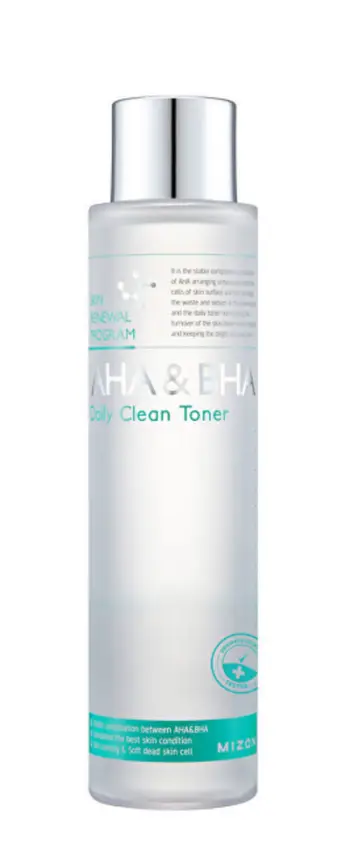 Tonik fytyre eksfoliues për femra Mizon AHA & BHA Daily Clean Toner, 150ml