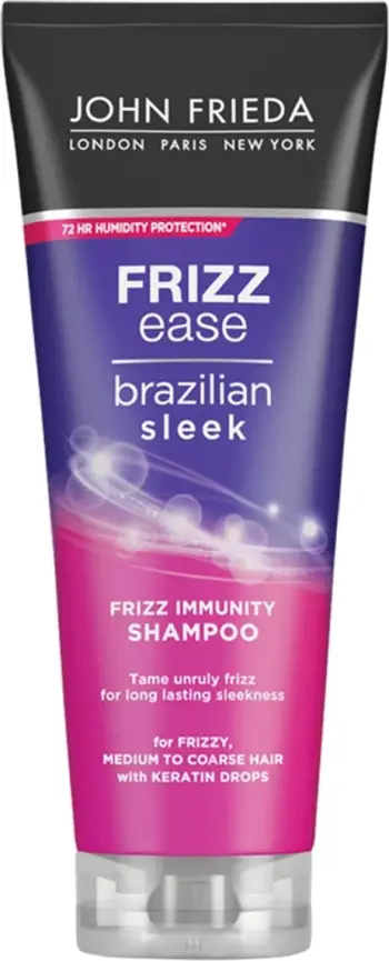 Shampo flokësh John Frieda Frizz Ease Brazilian Sleek, për flokë me frizz, 250ml