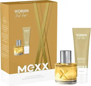 Set për femra Eau de Toilette + xhel dushi Mexx Woman 20ml + 50ml