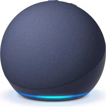 Altoparlant Amazon ECOD5BL (B09B8RF4PY), dizajn sferik kompakt, unazë drite LED, furnizim AC, blu
