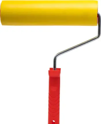 Rul tapetesh Pro-Line PU, 180 mm, dorezë plastike, i verdhë