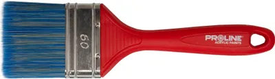 Furçë lyerjeje Pro-Line Flat Standard 80mm, dorezë plastike, për bojë akrilike, e kuqe - 2