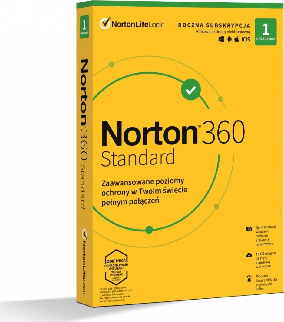 Antivirus NORTON 360 Standard 10GB PL (21408666) - 1