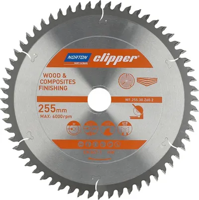 Disk sharre Norton Clipper, 255mm, 30mm - 1