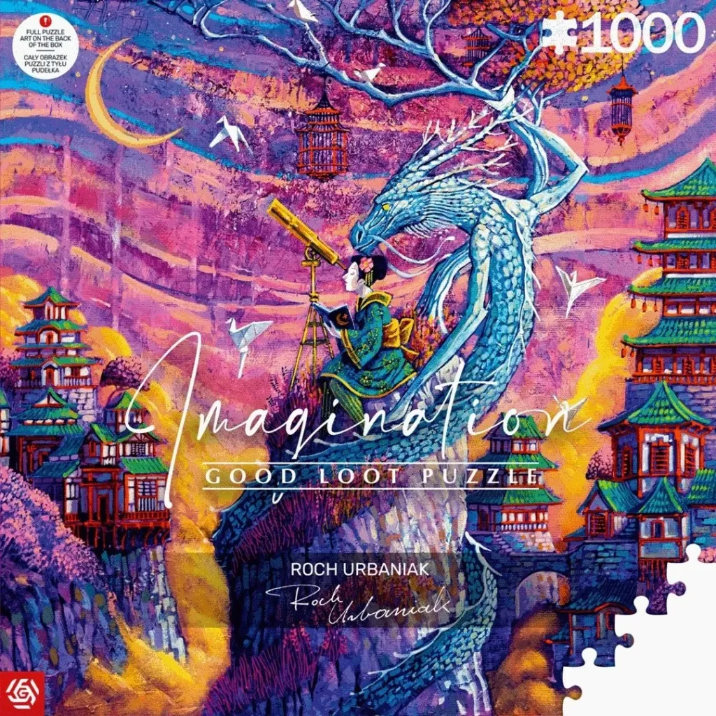 Puzzle Cenega Publishing Imagination - Roch Urbaniak: Sakura & Ryu, 1000 copë - 1