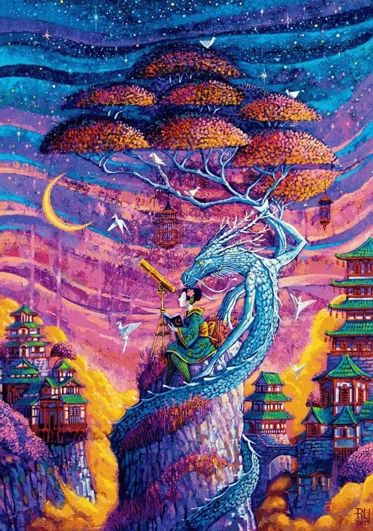 Puzzle Cenega Publishing Imagination - Roch Urbaniak: Sakura & Ryu, 1000 copë - 2
