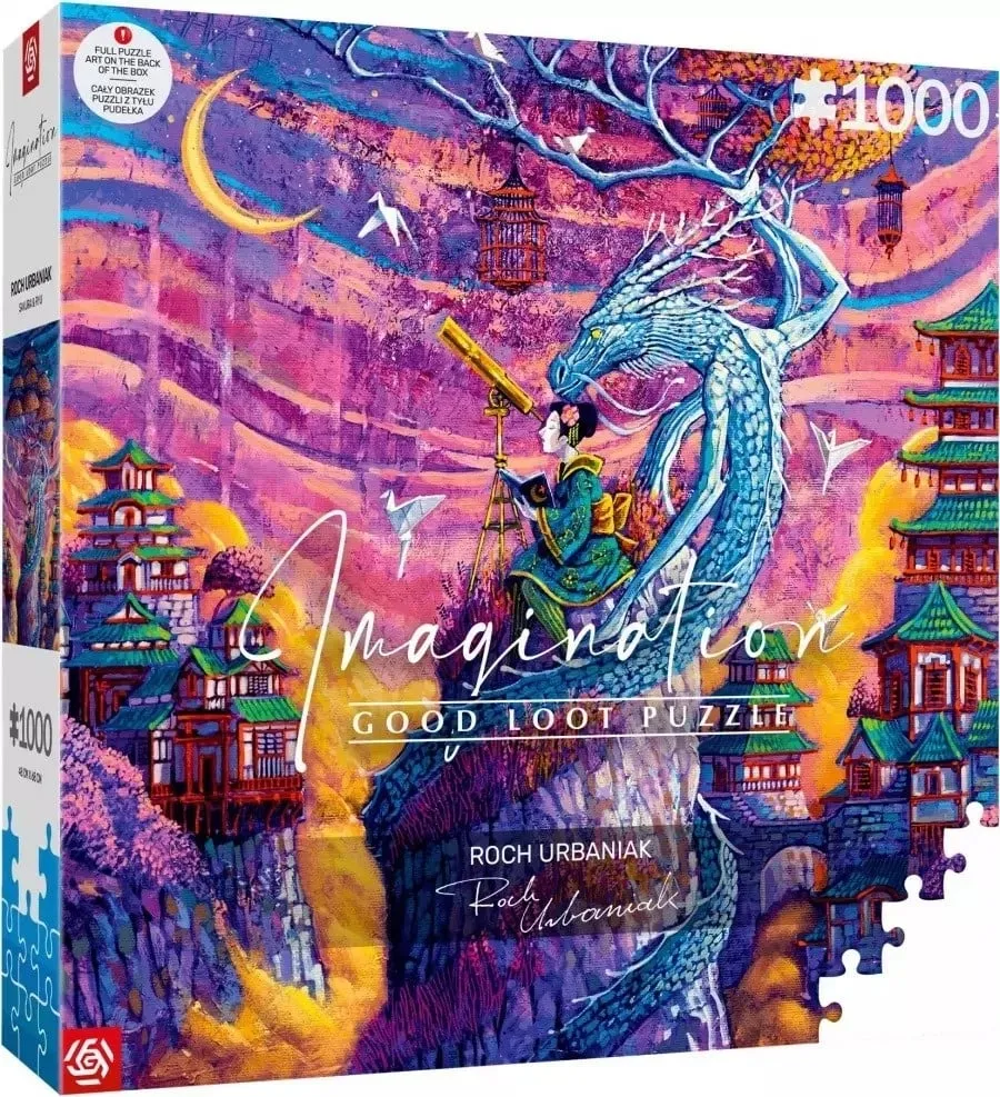 Puzzle Cenega Publishing Imagination - Roch Urbaniak: Sakura & Ryu, 1000 copë - 3