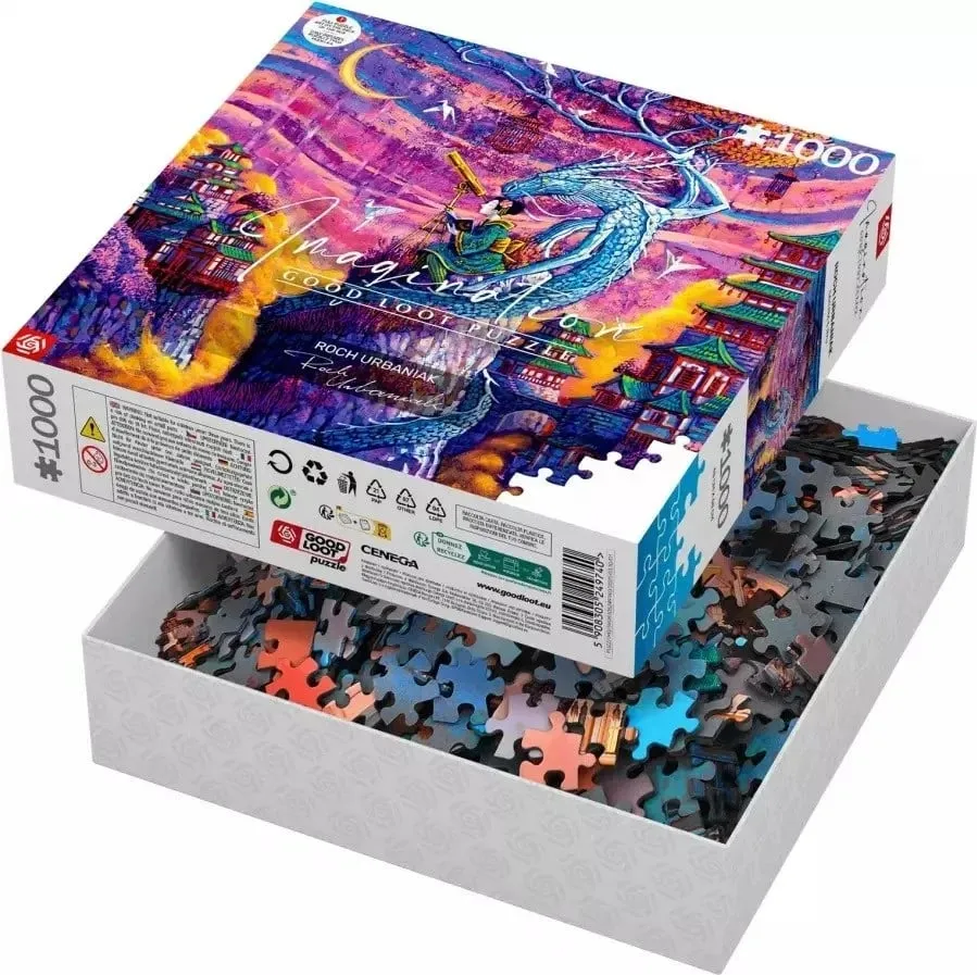 Puzzle Cenega Publishing Imagination - Roch Urbaniak: Sakura & Ryu, 1000 copë - 5