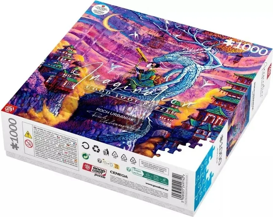 Puzzle Cenega Publishing Imagination - Roch Urbaniak: Sakura & Ryu, 1000 copë - 6