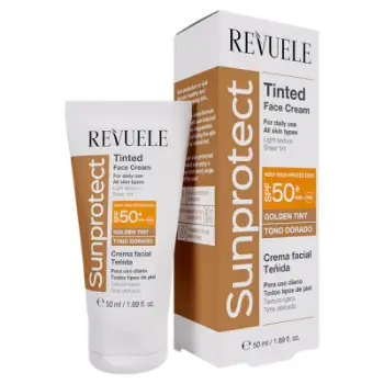 Krem për fytyrë kundër diellit Revuele Sunprotect Glow, me ngjyrë, 50ml