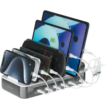 Karikues 4smarts / Team Charging Station / 100W / 5C/1A / incl. 6 Cables – Gri