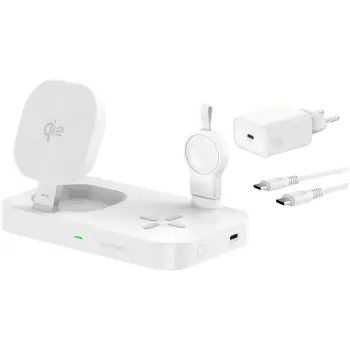 Karikues 4smarts / Trident QI2 Charging Station + Samsung Watch Charger – Bardhë