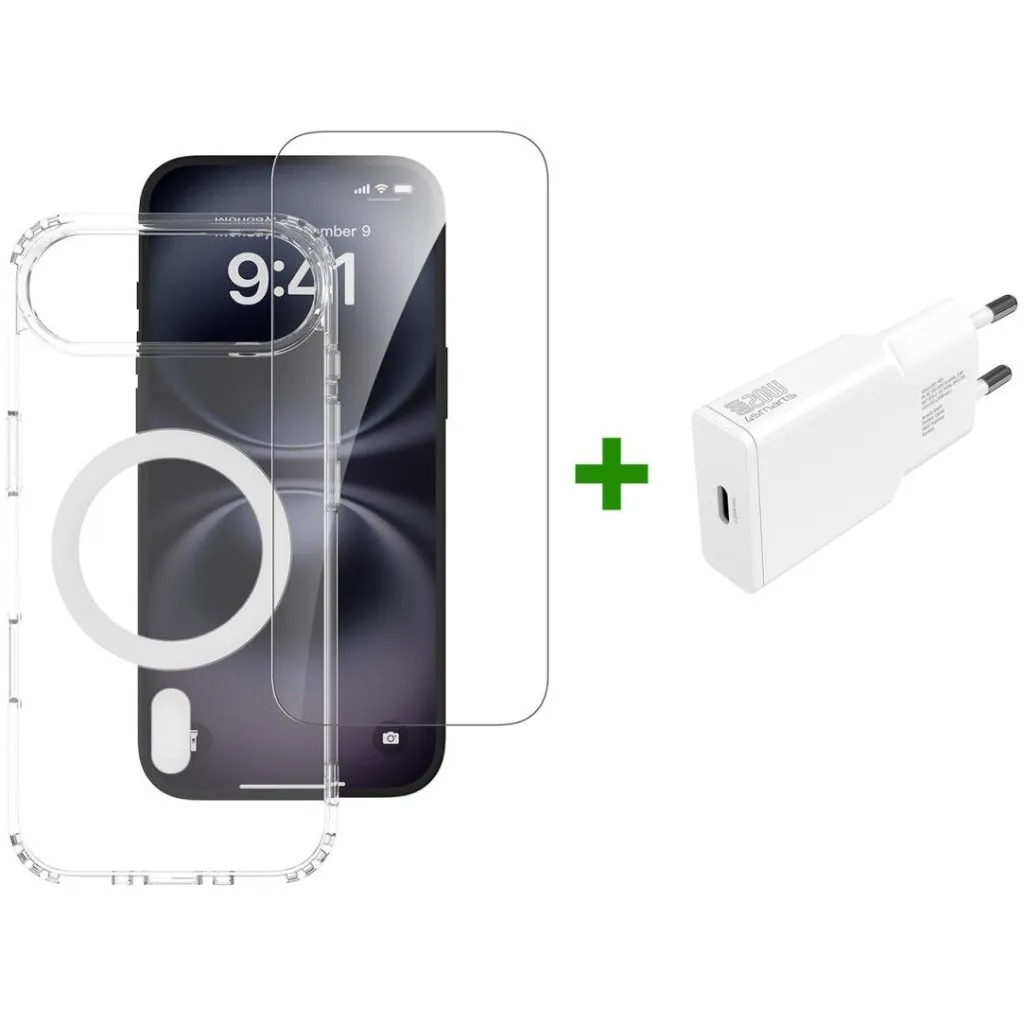 4smarts 3-in-1 Premium Starter Set for Apple iPhone – Gri - 1