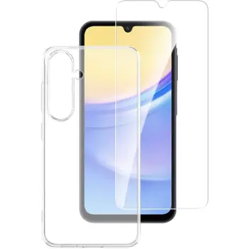 Aksesorë për telefon 4smarts 360° Protection Set for Samsung Galaxy A15 / A15 5G – Transparente