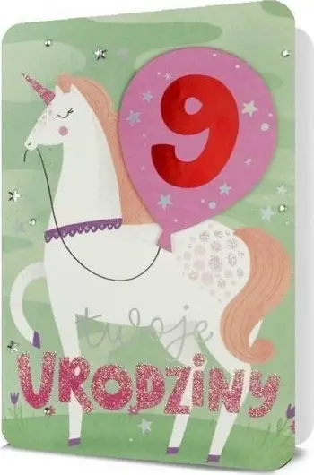 Kartolinë ditëlindjeje Pan Dragon B6, shifra të ndërroshme, me zarf