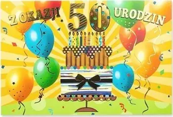Kartolinë ditëlindjeje Pan Dragon B6 Birthday 50, me zarf, shumëngjyrëshe