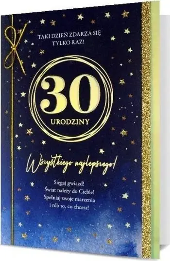 Kartolinë ditëlindjeje Pan Dragon B6, për 30 vjet, me zarf