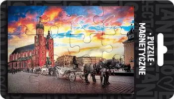 Magnet puzzle Pan Dragon Krakow ILP-MAG-PUZZ-KRA-01, suvenir dekorativ, shumëngjyrësh