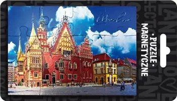Magnet dekorativ Pan Dragon Wrocław ILP-MAG-PUZZ-WR-02, formë puzzle, shumëngjyrësh
