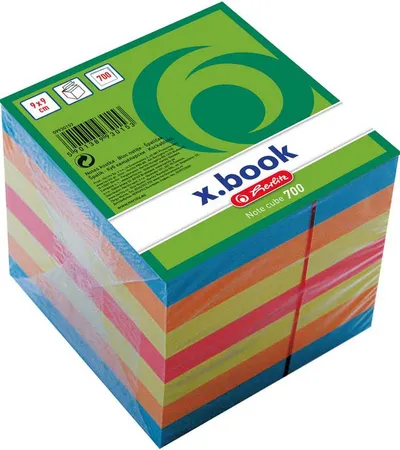 Fletore kubike Herlitz X-BOOK, 9x9x9 cm, shumëngjyrëshe - 1