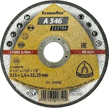 Disk për prerjen e metalit Klingspor, 115mm x 1.6mm x 22.2mm