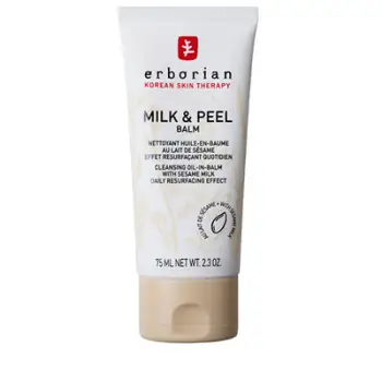 Pastrues për fytyrë Erborian Milk & Peel Balm Cleansing Oil-in-Balm, 75 ml