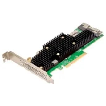 Kontrollues RAID Broadcom eHBA 9600-24i, PCIe 4.0 x8, 24 kanale, pa cache, gjelbër/argjendtë