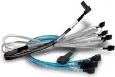 Kabllo Broadcom BC CBL-SFF8654 në OCuLink, 1m, 2x4 SFF-8612, i zi