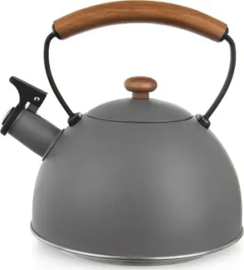 Çajnik inox Orion Wooden, 2.9L, me bilbil, gri e errët